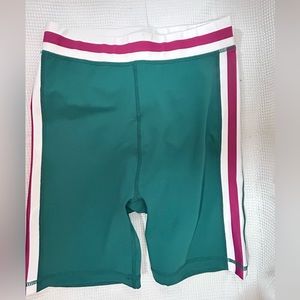 Will the label green/ pink biker shorts